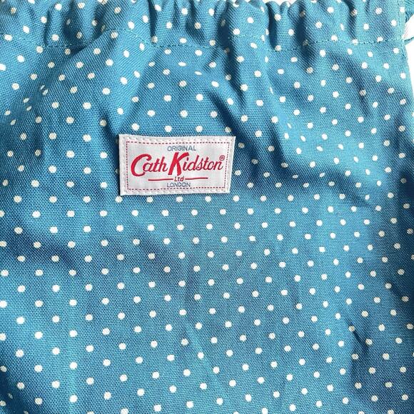 Cath Kidston London Blue Polka Dot Leather Crossbody Satchel Bag w/Dust Bag - Picture 2 of 15